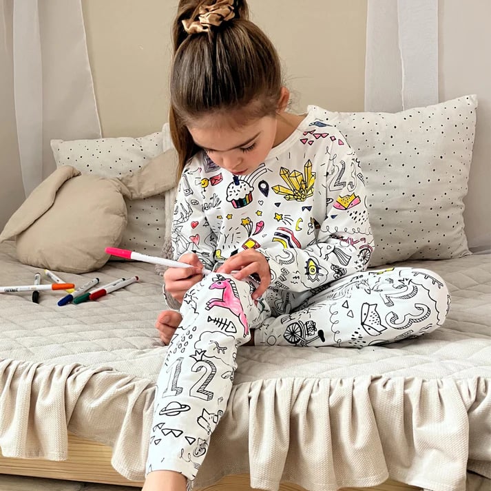 CanvasComfort™ | Ensemble de pyjamas à colorier deux pièces