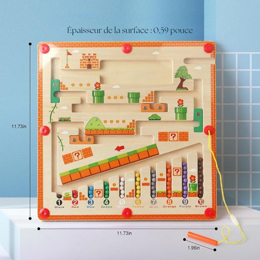 MagniMaze™ | Labyrinthe magnétique de couleurs et de chiffres