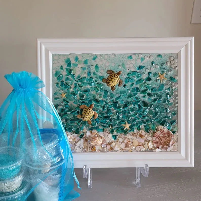 BeachsideBliss™ | Kit d'art en verre de mer