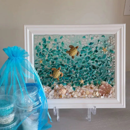 BeachsideBliss™ | Kit d'art en verre de mer