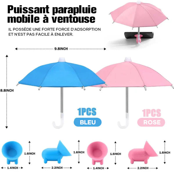 SuctionShade™ | Parapluie pour téléphone avec ventouse