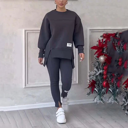 EffortlessGlam™ | Ensemble sweat-shirt et legging décontracté pour femme